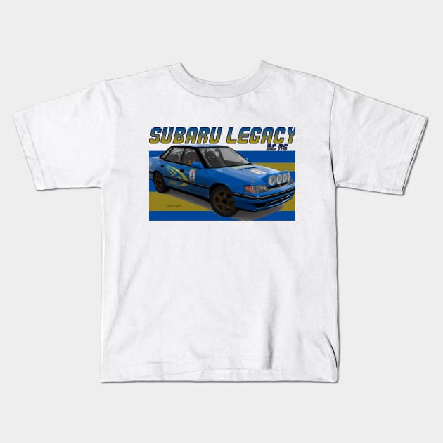 Subaru Legacy BC RS Kids T-Shirt by PjesusArt